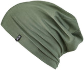 Enter the Complex® Light Jersey Beanie Hat, Women and Men, Cotton Slouch Beanie, Elastic, Olive, S/M